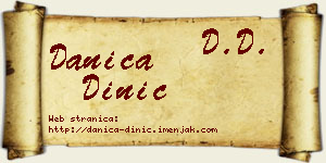 Danica Dinić vizit kartica